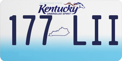 KY license plate 177LII