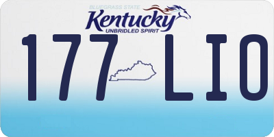 KY license plate 177LIO