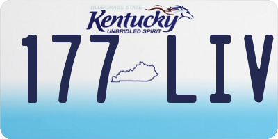 KY license plate 177LIV