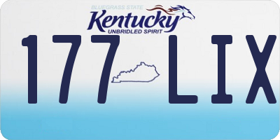 KY license plate 177LIX