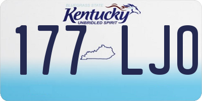 KY license plate 177LJO