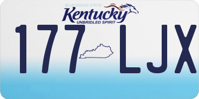 KY license plate 177LJX
