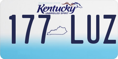 KY license plate 177LUZ