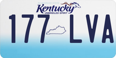 KY license plate 177LVA