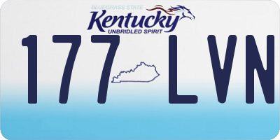 KY license plate 177LVN