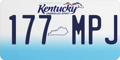 KY license plate 177MPJ