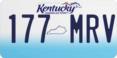 KY license plate 177MRV