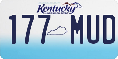 KY license plate 177MUD