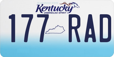 KY license plate 177RAD
