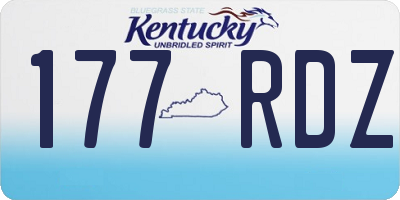 KY license plate 177RDZ