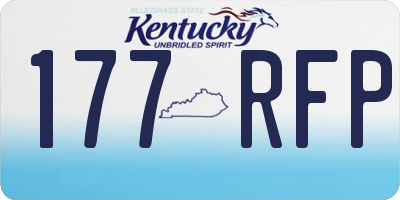 KY license plate 177RFP