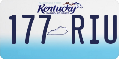 KY license plate 177RIU