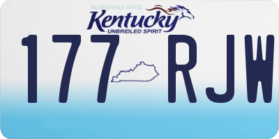 KY license plate 177RJW