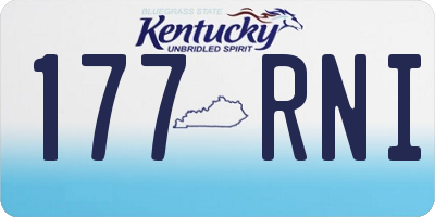 KY license plate 177RNI