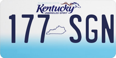 KY license plate 177SGN