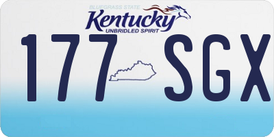 KY license plate 177SGX