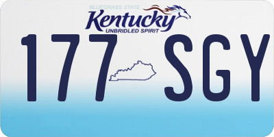 KY license plate 177SGY