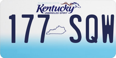 KY license plate 177SQW