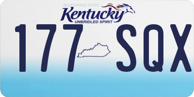 KY license plate 177SQX