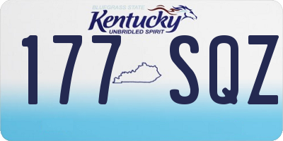 KY license plate 177SQZ