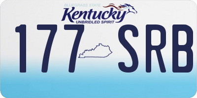 KY license plate 177SRB