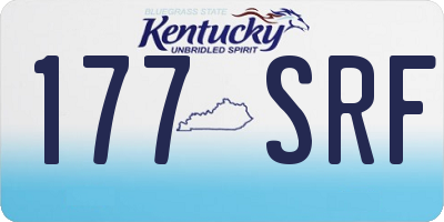 KY license plate 177SRF