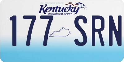 KY license plate 177SRN