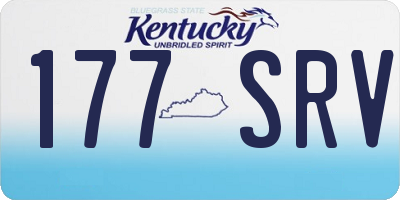 KY license plate 177SRV