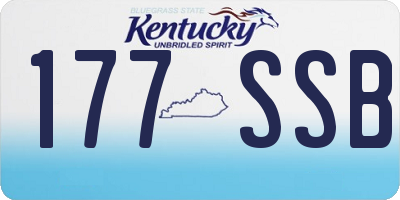 KY license plate 177SSB