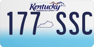 KY license plate 177SSC