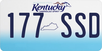 KY license plate 177SSD
