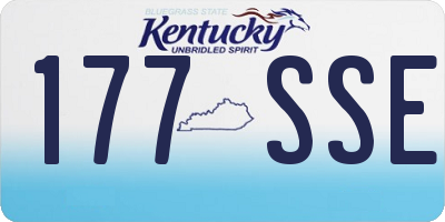 KY license plate 177SSE