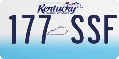 KY license plate 177SSF