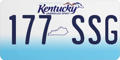 KY license plate 177SSG