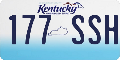 KY license plate 177SSH