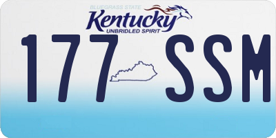 KY license plate 177SSM