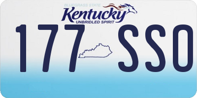 KY license plate 177SSO