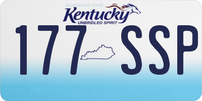 KY license plate 177SSP