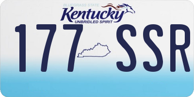 KY license plate 177SSR