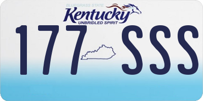 KY license plate 177SSS