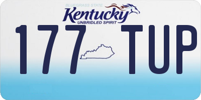 KY license plate 177TUP