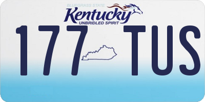 KY license plate 177TUS