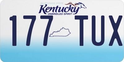 KY license plate 177TUX