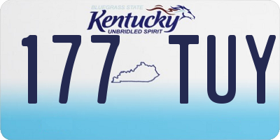 KY license plate 177TUY