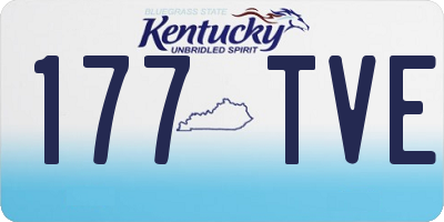KY license plate 177TVE