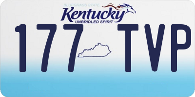 KY license plate 177TVP