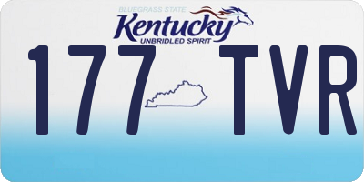KY license plate 177TVR