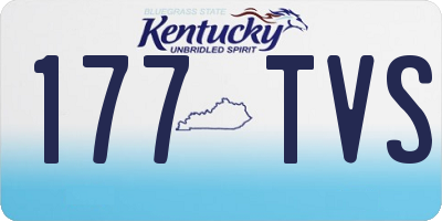 KY license plate 177TVS