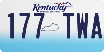 KY license plate 177TWA