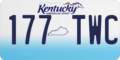 KY license plate 177TWC